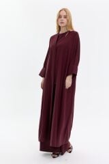 2023 U Taş İşleme Abaya+Pantolon+Kısa İçlik