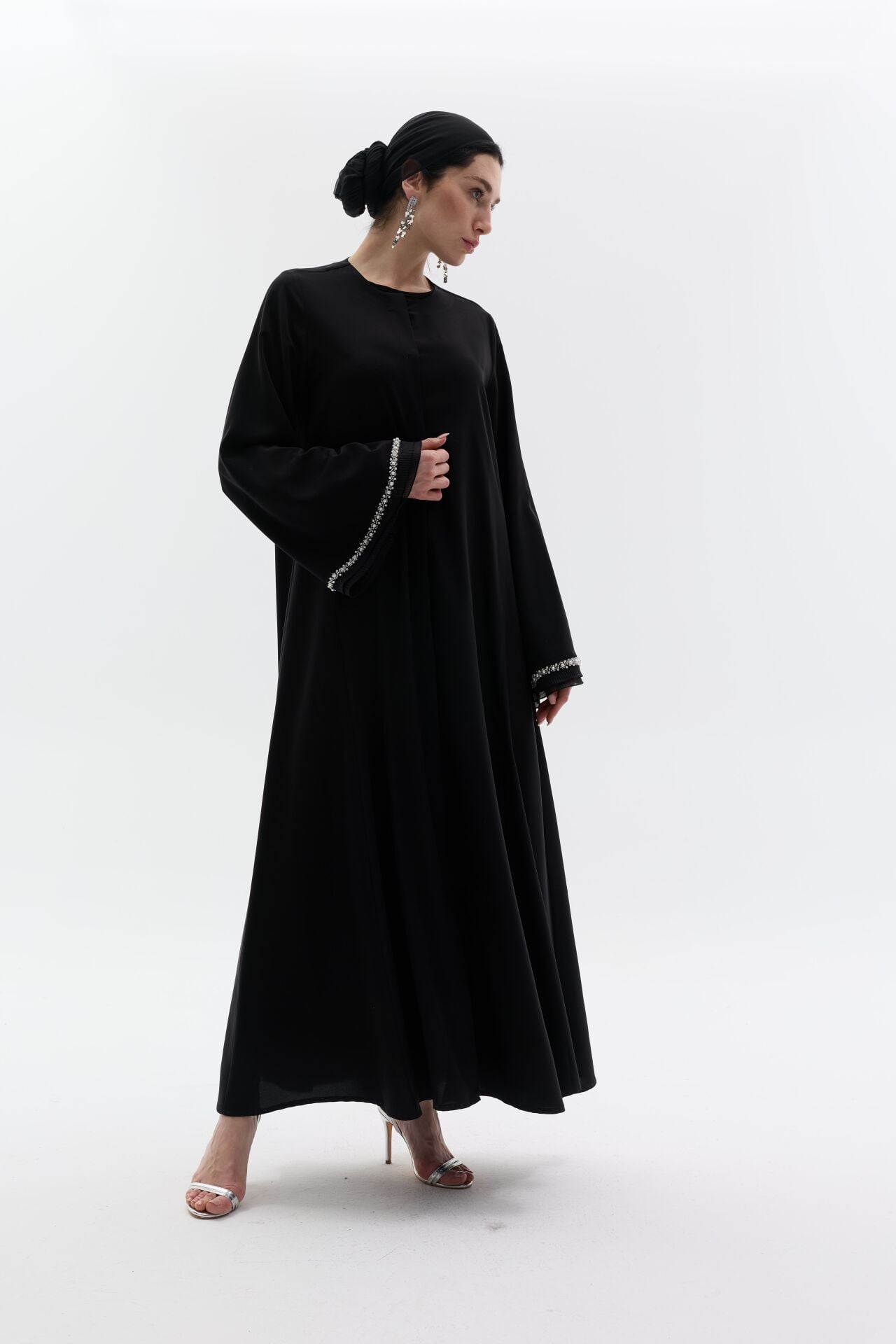 2018 Siyah Kol Güpür Ferace