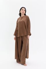 2022 Gold Nakış Abaya+Pantolon+Kısa İçlik+Şal