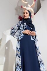 2057 Triko Abaya+Uzun İç Elbise+Şal