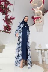 2057 Triko Abaya+Uzun İç Elbise+Şal